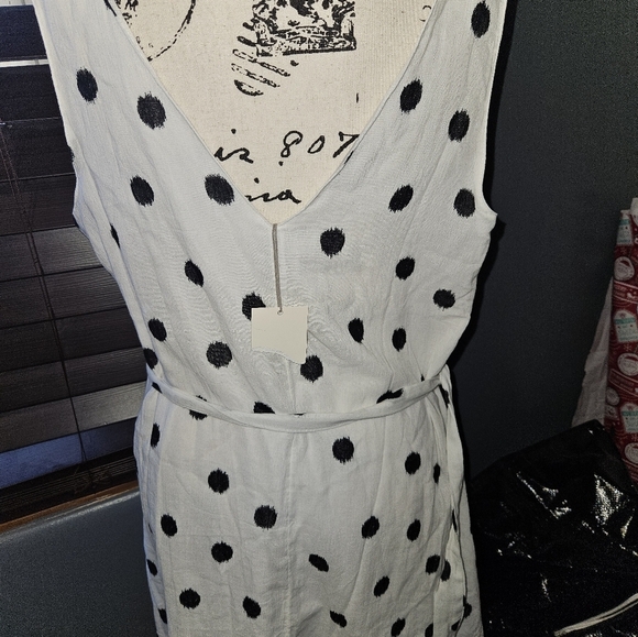 A New Day Womans Polka Dot V Neck Dress Size Xl - Picture 6 of 11